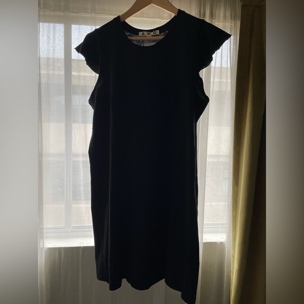 AMO black cotton dress